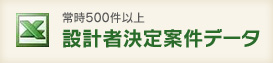 常時500件以上 設計者決定案件データ